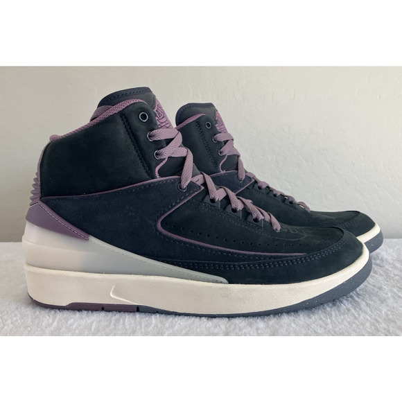 Womens Size 9.5 Mens 8 Nike Air Jordan 2 Retro Off Noir Mauve Basketball Shoes - Picture 3 of 14